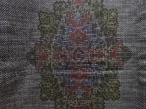 アンティーク　華紋織り出し本場泥大島紬着物(5マルキ)